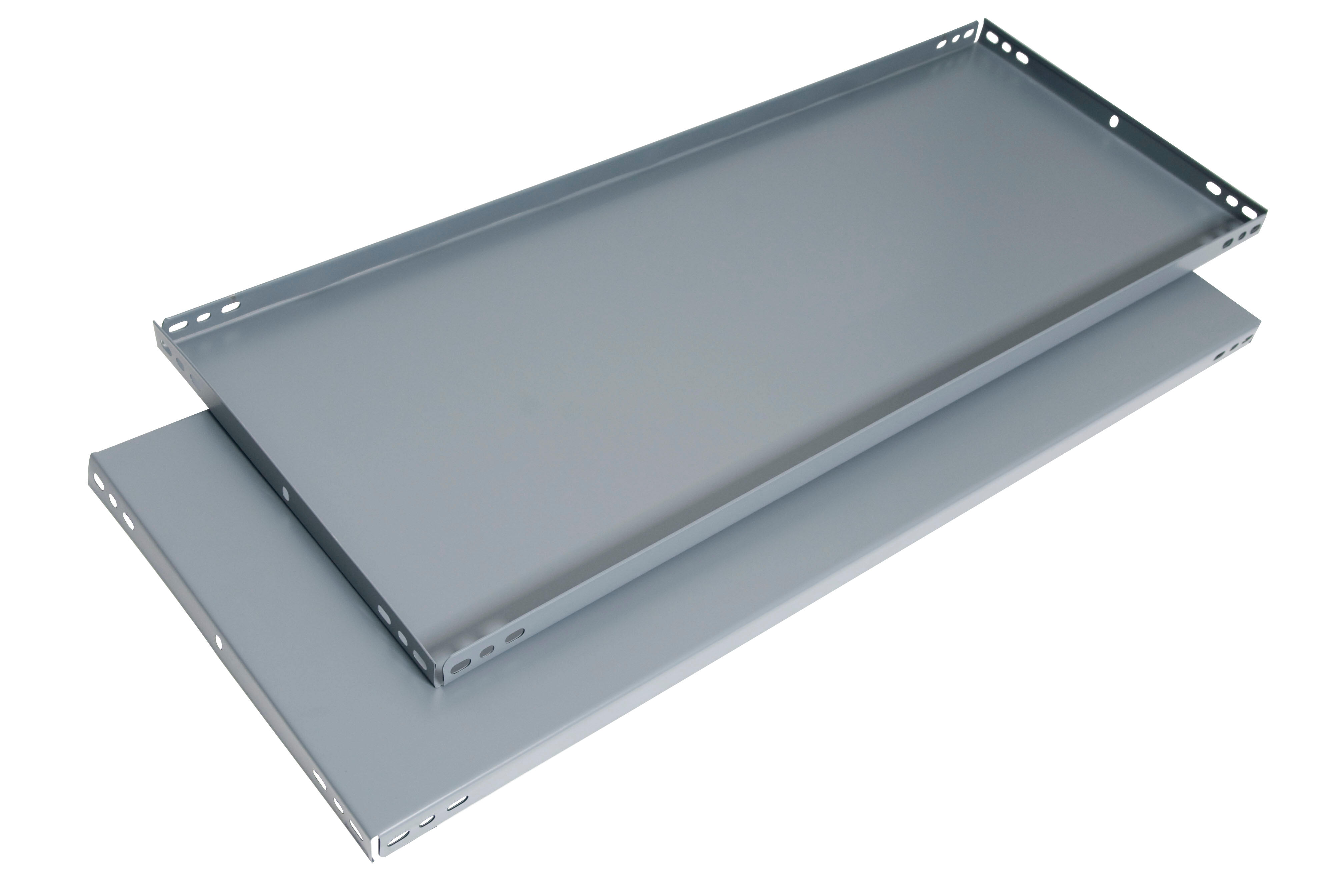 Balda recta para sistema de estantes de acero gris de 110x50cm
