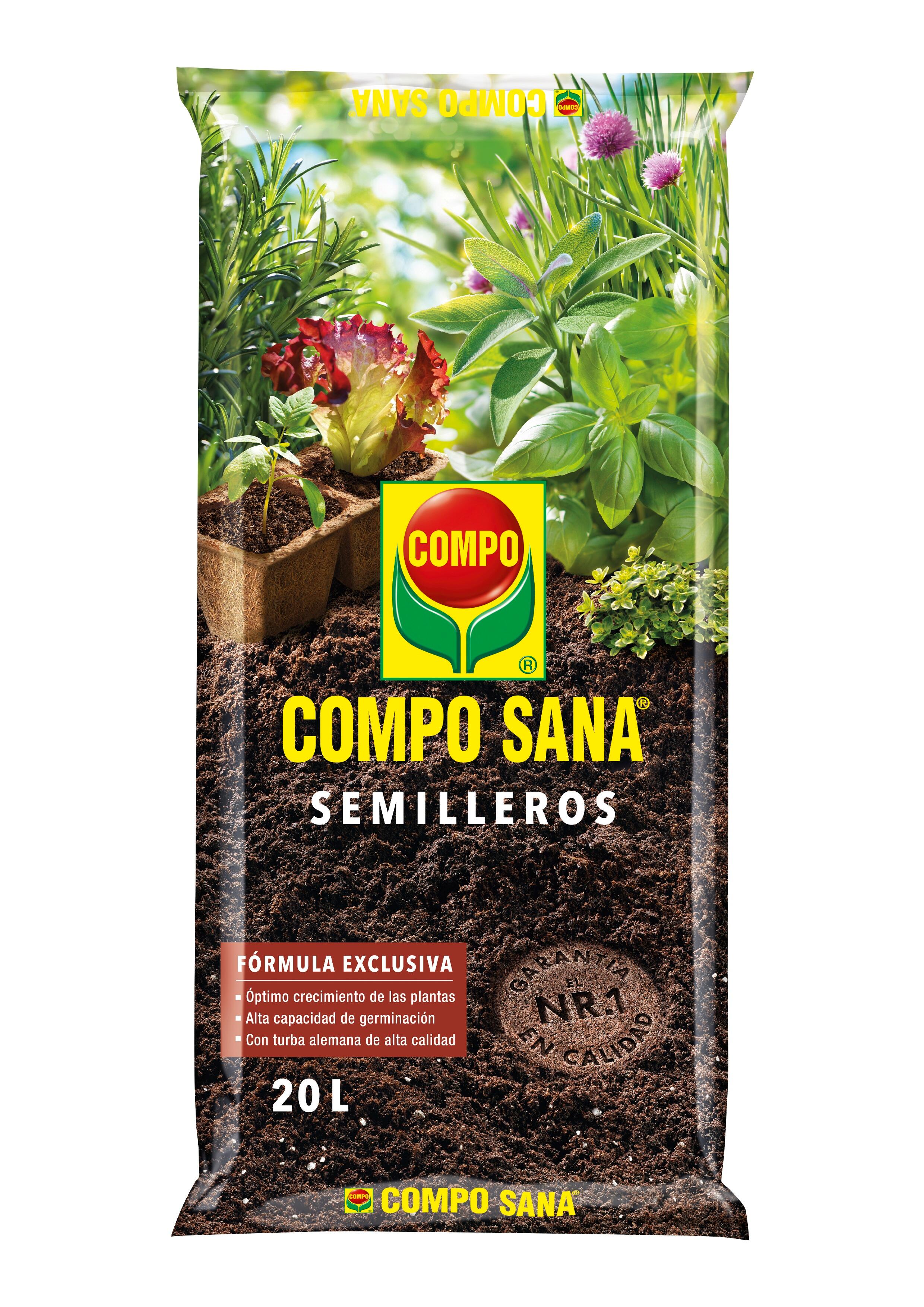 Sustrato semilleros para siembra y esqueje compo sana de todo tipo de planta 20l