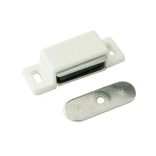 Pack de 6 cierre imán magnético de plástico blanco y 18x15 mm