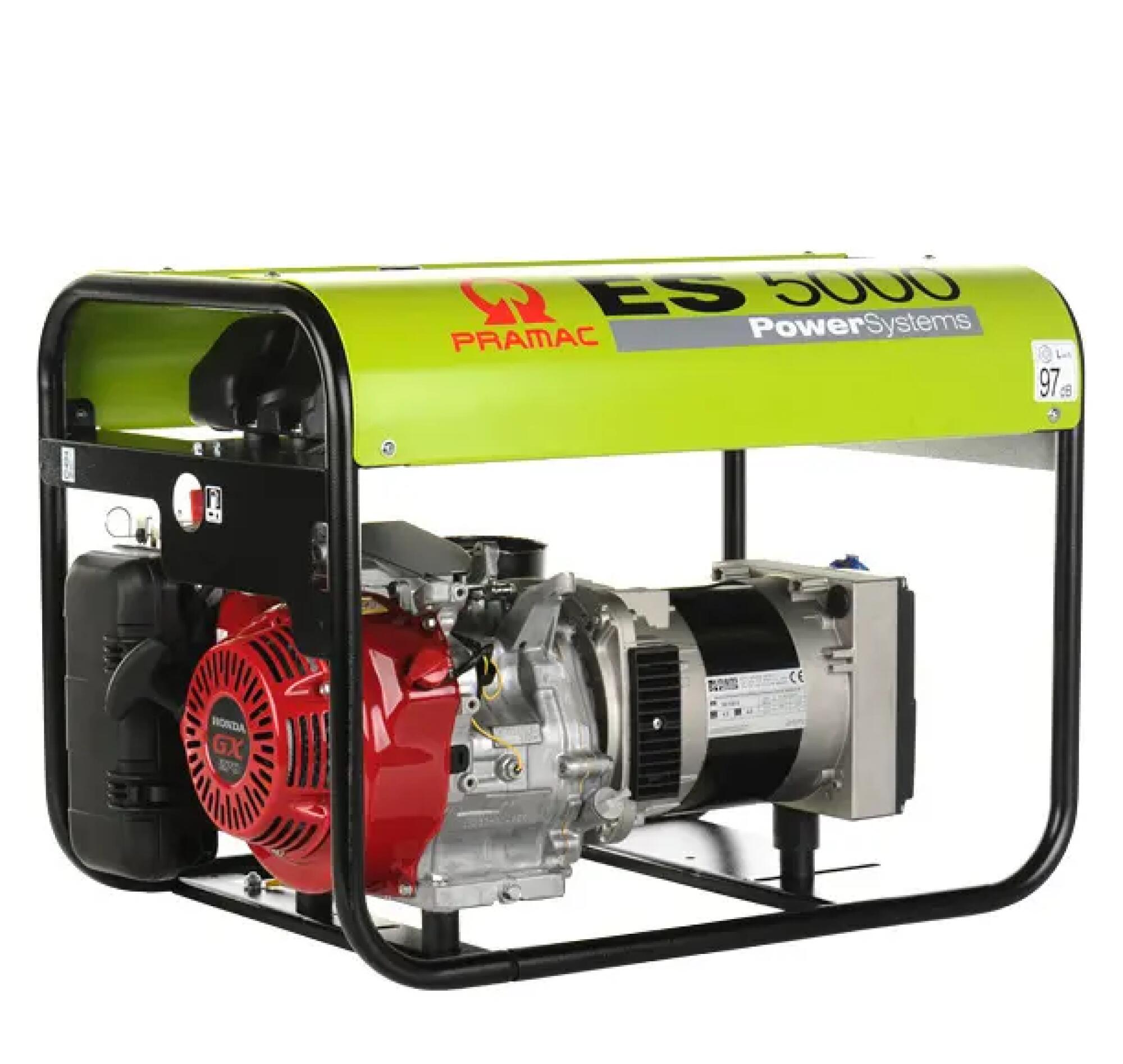 Generador pramac e3200 gasolina sin plomo de 3900 w, motor honda