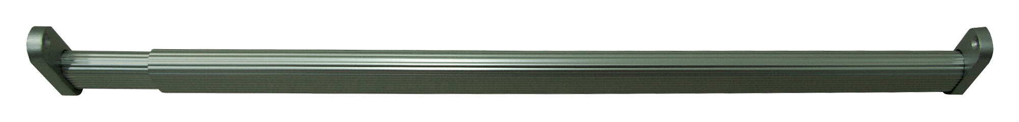 Kit barra de ropero extensible y soportes ovalada de 0,4 m de largo y 30x15 mm ø