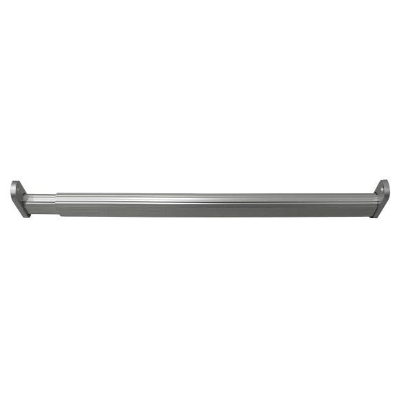 Kit barra de ropero extensible y soportes ovalada de 0,6 m de