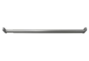 Kit barra de ropero extensible y soportes ovalada de 0,9 m de largo y 30x15  mm ø