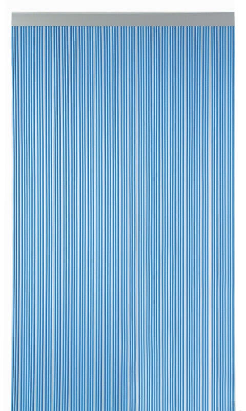 Cortina de puerta pvc cintas azul 90 x 210 cm