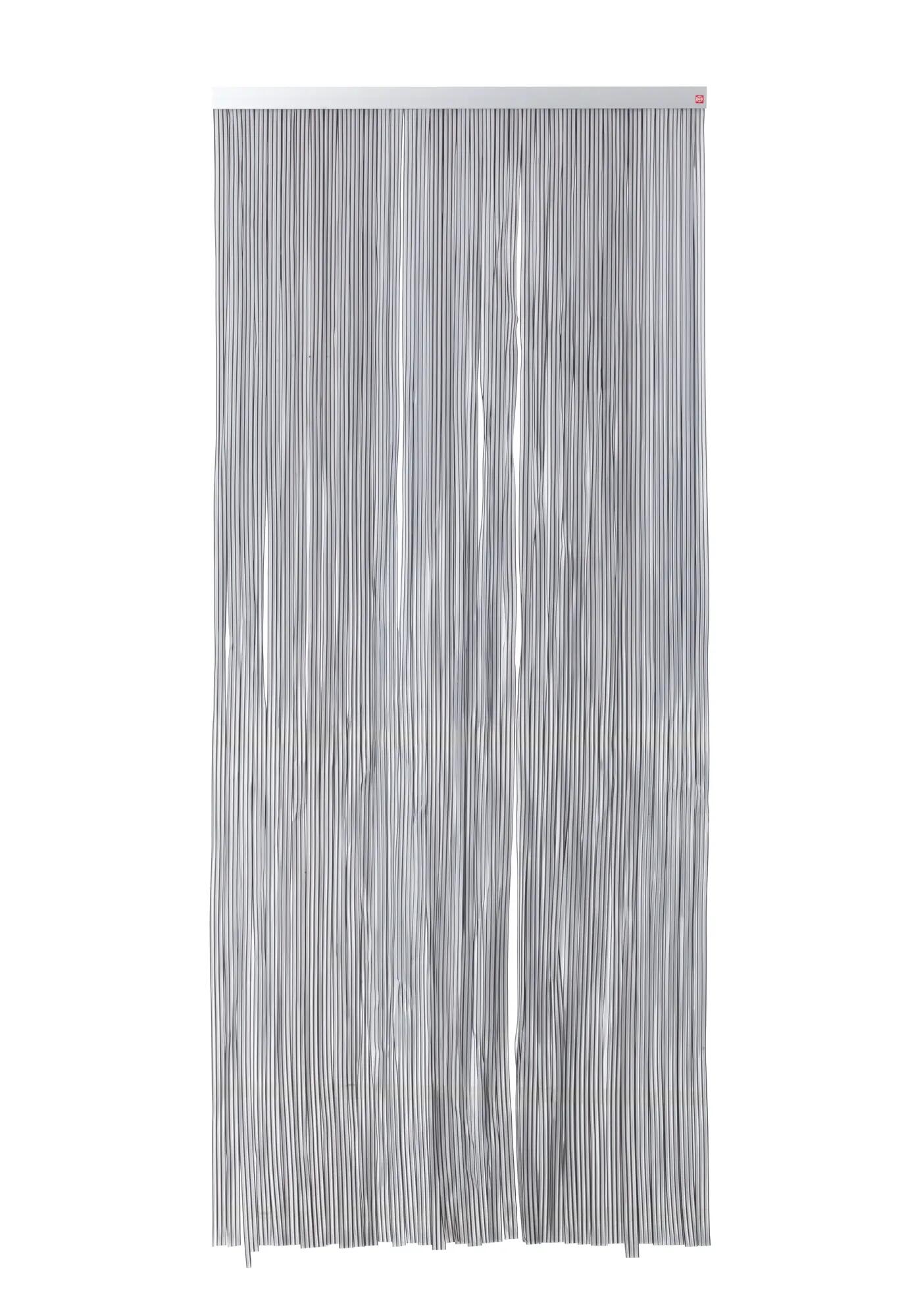 Cortina de puerta pvc cintas negro 90 x 210 cm