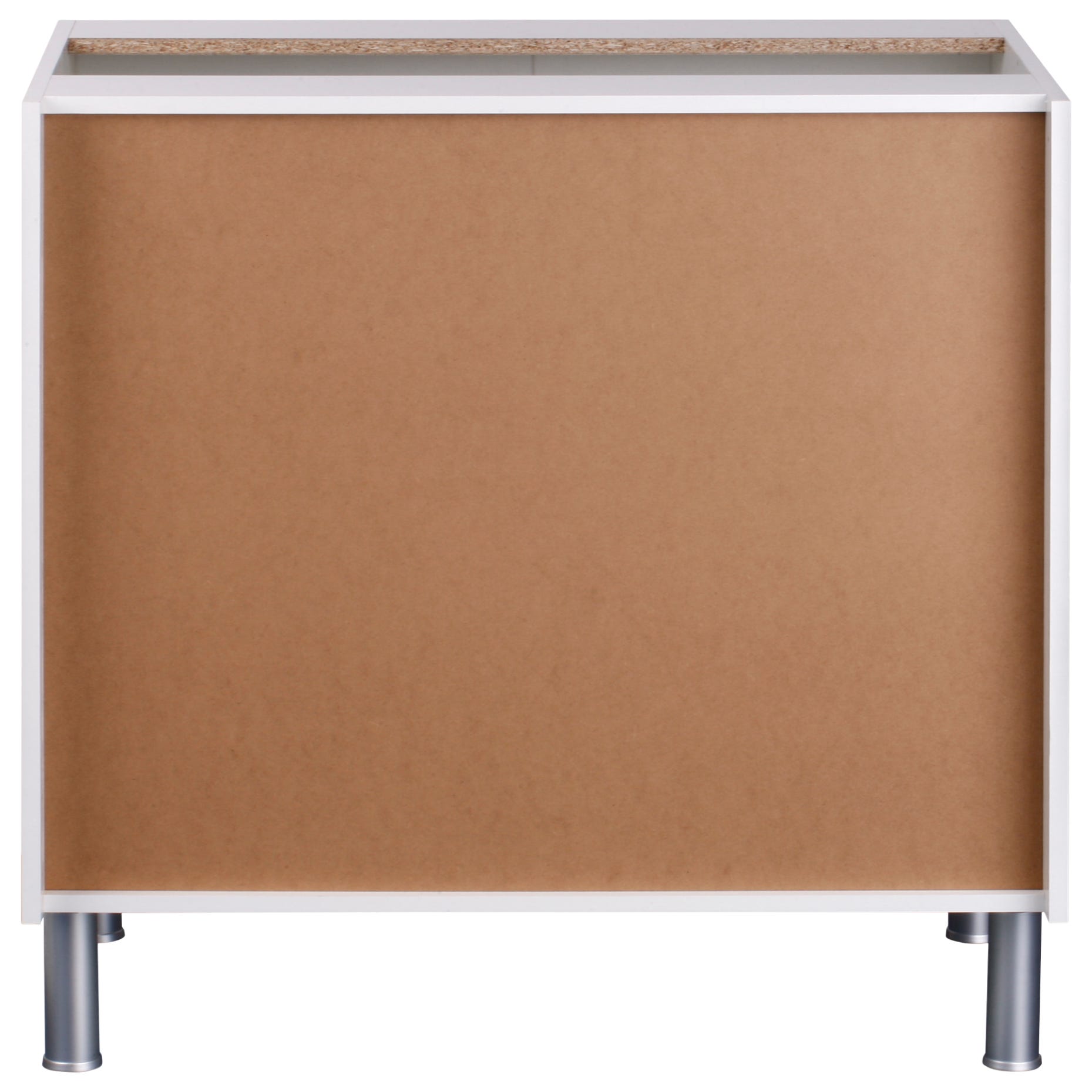 Mueble bajo BASIC blanco 2 puertas fabricado en aglomerado 80 x 70 cm