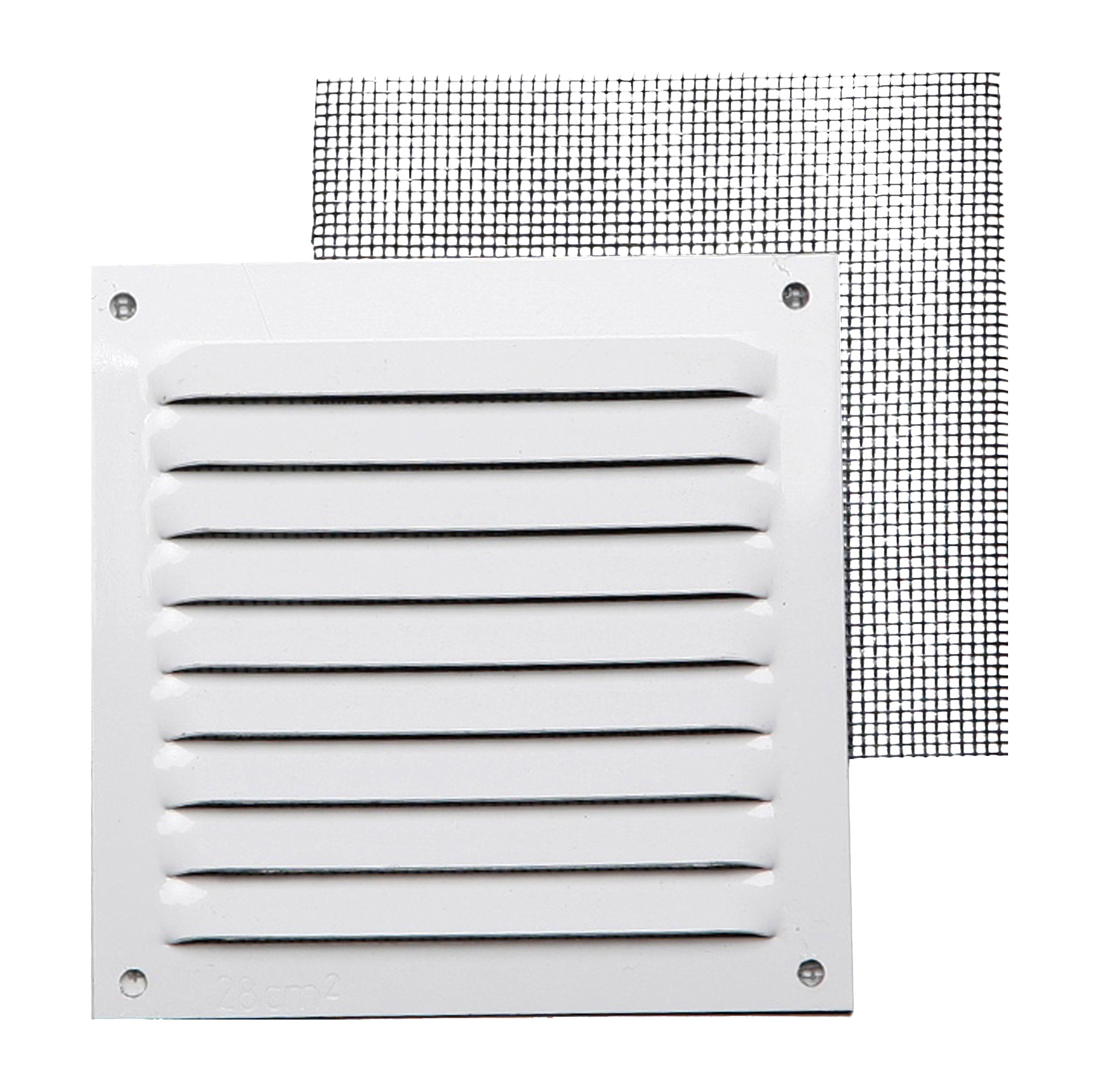 Rejilla de ventilación de aluminio barnizado de 10x10x0.6 mm