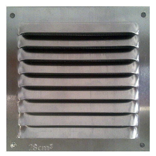 Rejilla de ventilación con mosquitera (30 x 10 cm, Aluminio, Espesor: 0,8  mm)