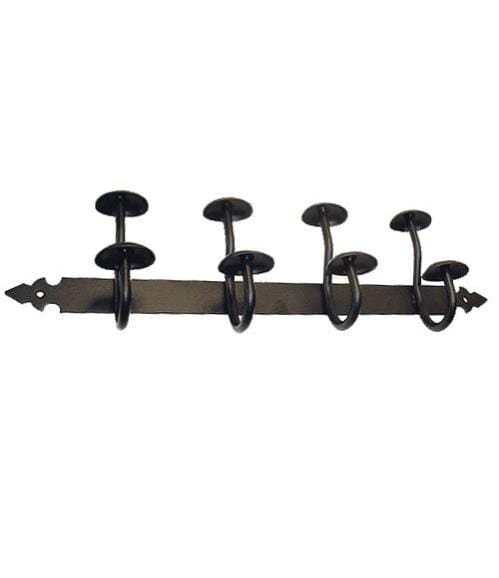 Perchero de pared en forja con 4 colgadores dobles Leroy Merlin