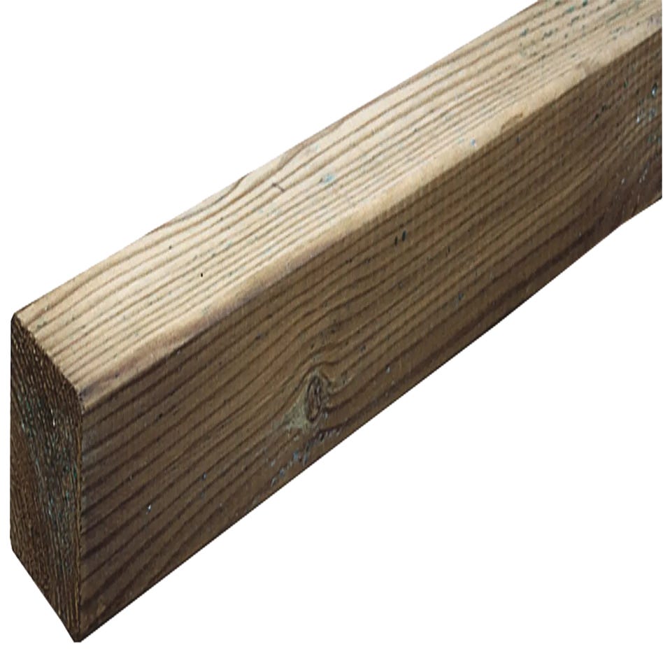 Poste de madera cuadrado, 7x7x120 cm.