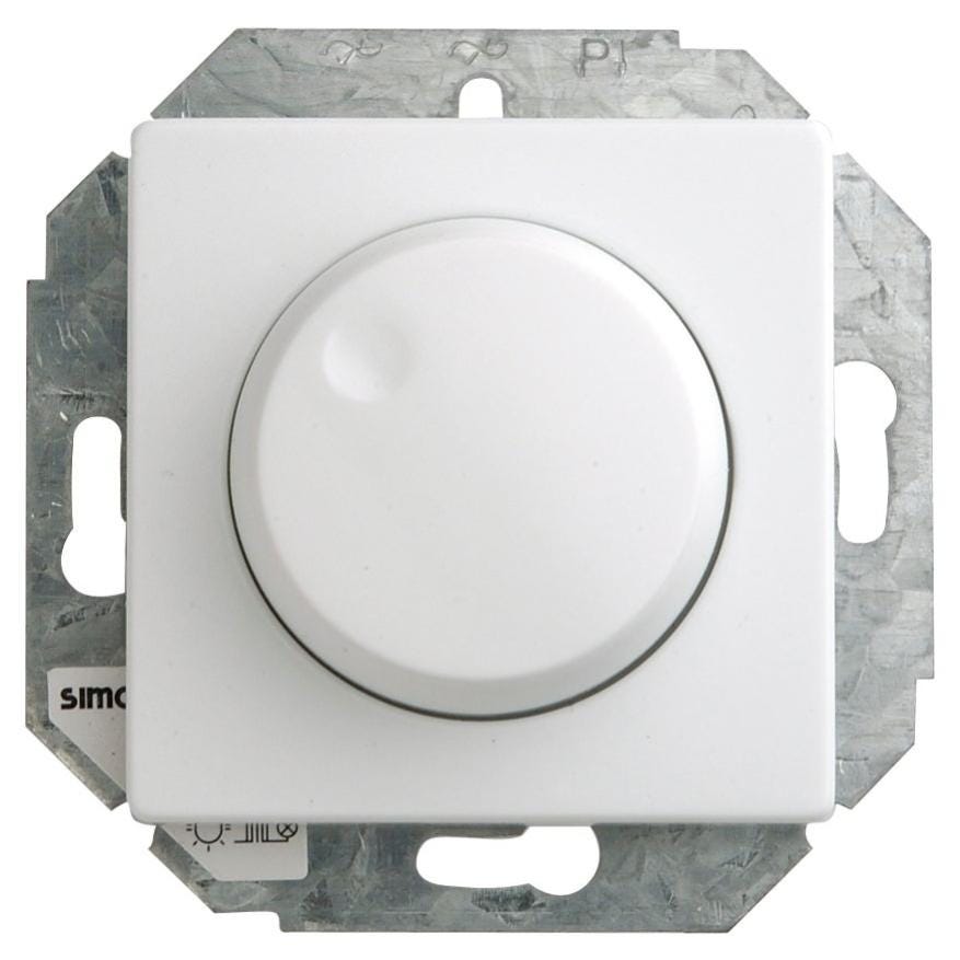 Potenciometro regulador de luz con Interruptor Blanco