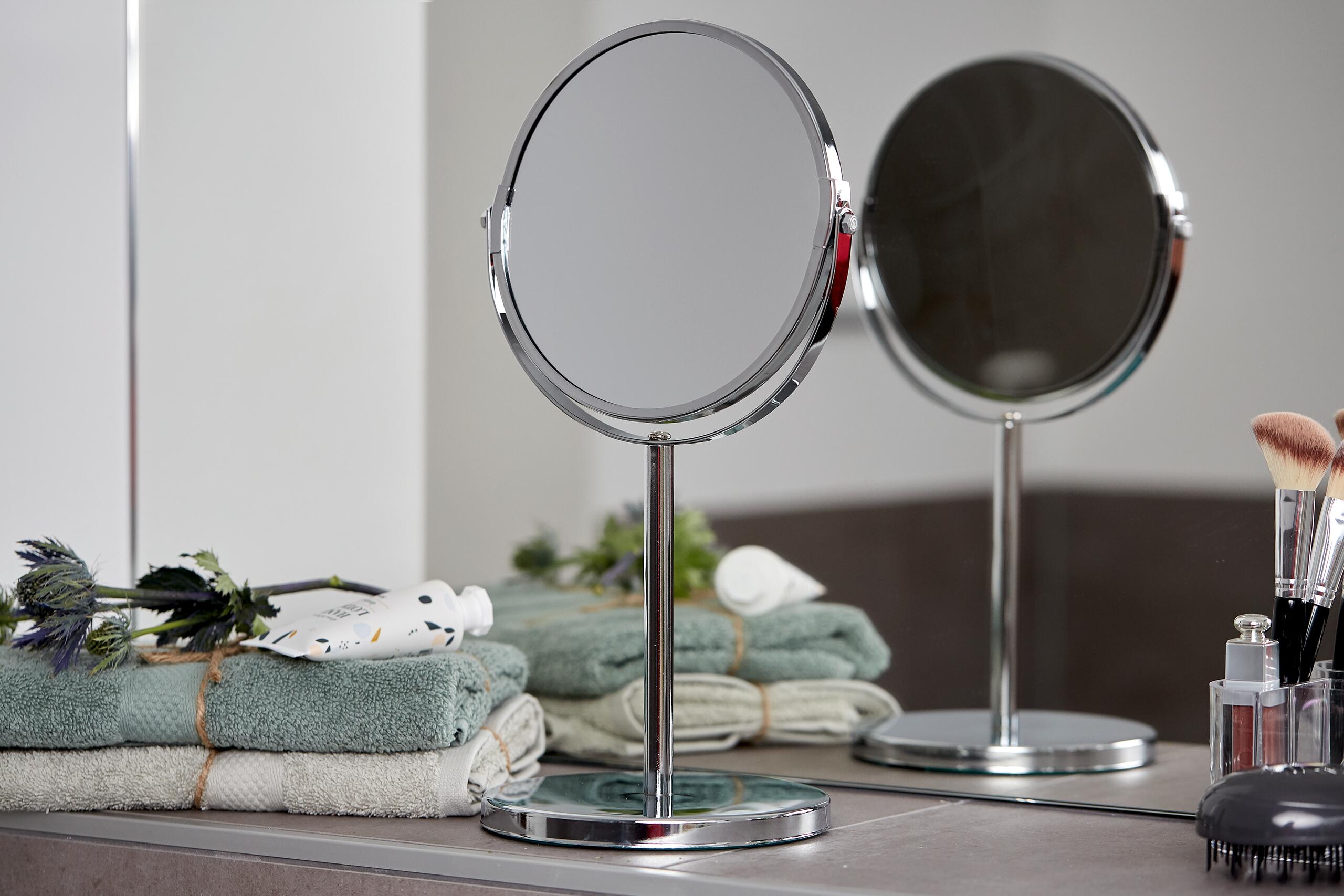 Espejo cosmético de aumento asissi x 3 gris / plata