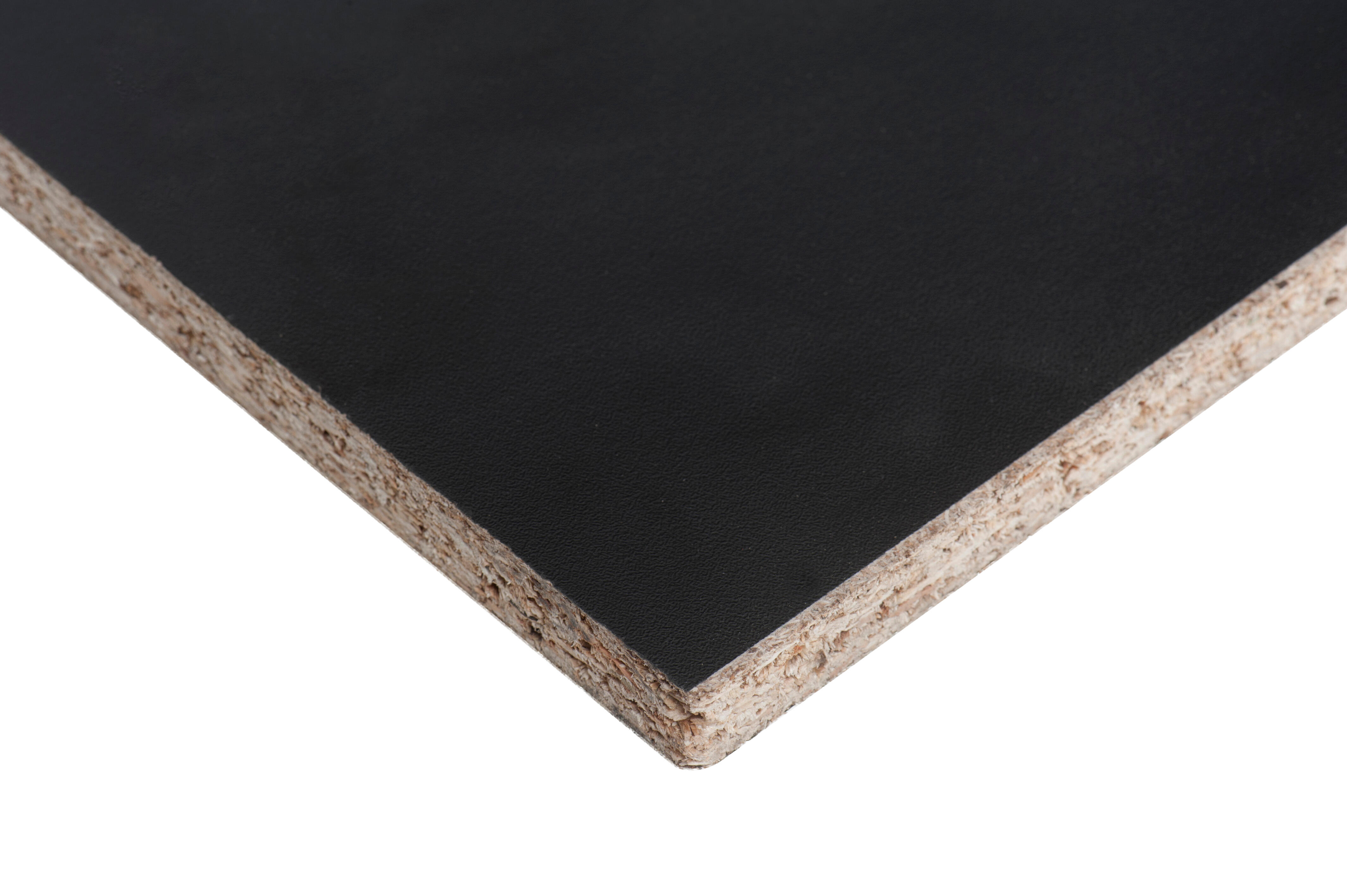 Trasera de melamina negro soft 122x244x1,6 cm (anchoxaltoxgrosor)