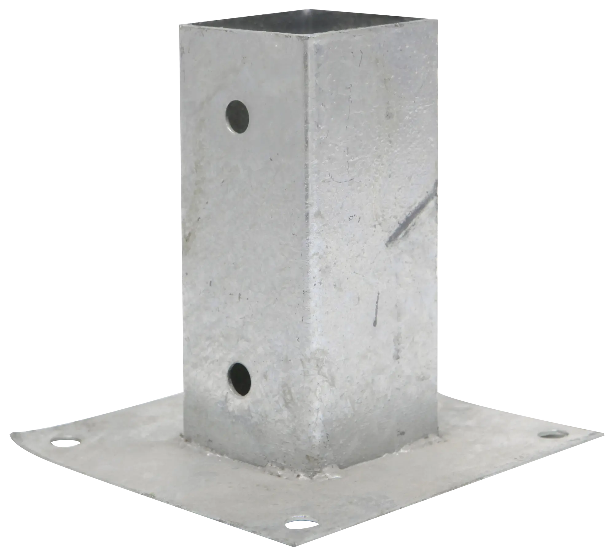 Soporte de metal para poste de 6x6 cm para atornillar al suelo