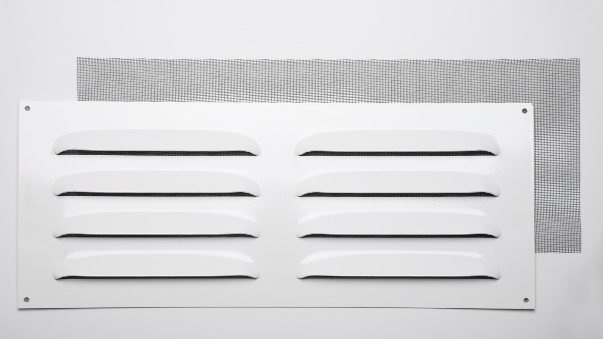 Rejilla de ventilación de aluminio natural de 50x20x1.5 mm