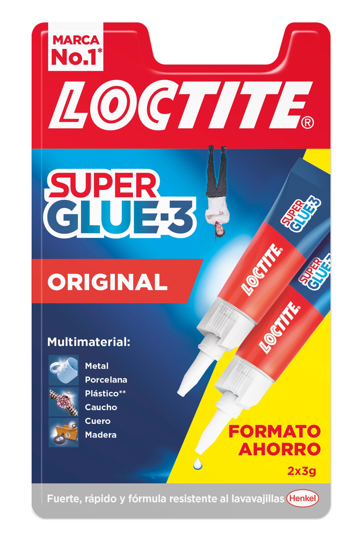 Pack 2 Adhesivos instantáneo Super Glue-3 Loctite 3 gr