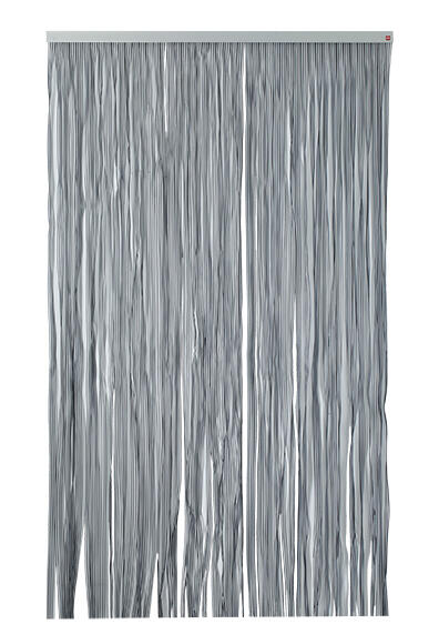 Cortina de puerta pvc cintas negro 120 x 210 cm