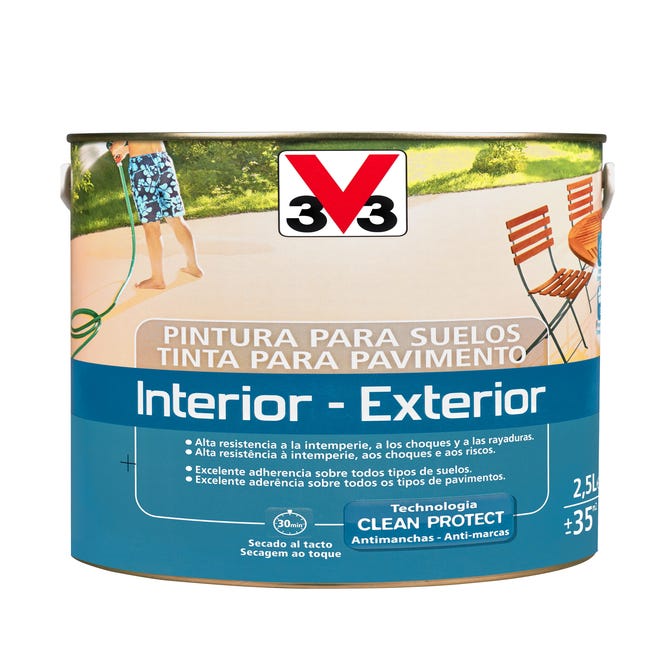 Pintura para suelos interior y exterior V33 rojo arcilla