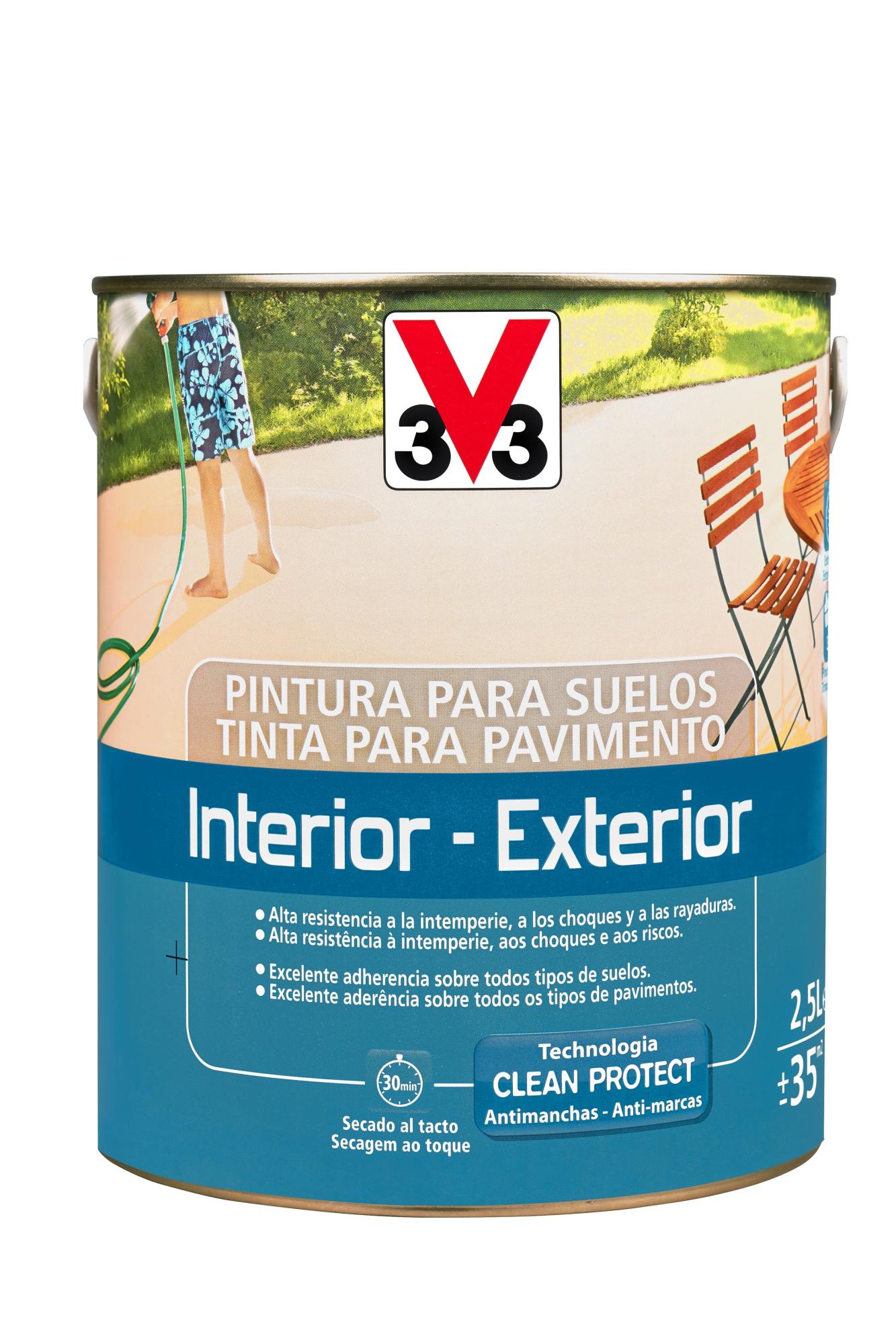 Pintura Para Suelos V33 Gris Plata 2 5L Leroy Merlin