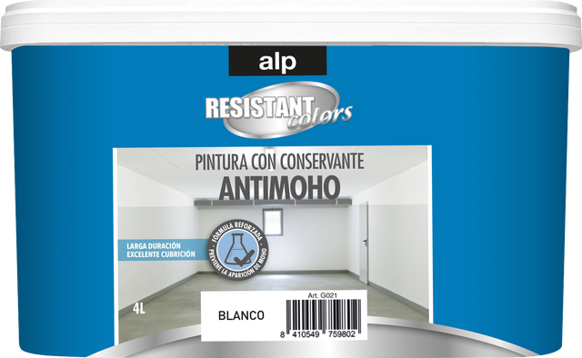 Pintura Anticondensacion y Antimoho ECO Antihumedades: combate las manchas  de humedad en paredes, pilares y techos Envase litros 4 ltrs Color Blanco