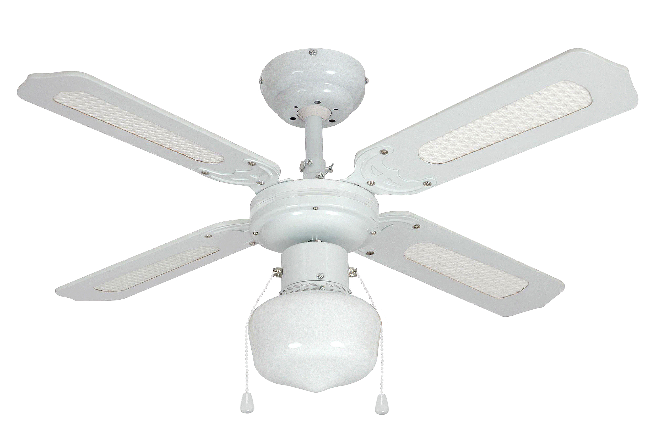 Ventilador De Techo Con Luz Motor AC Barbade Blanco 91 Cm | Leroy Merlin