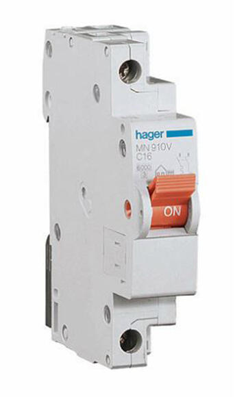 Interruptor Magnetotérmico unipolar HAGER de 25a con 1 módulos