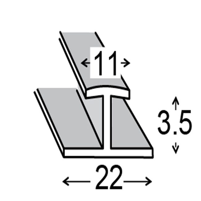 Perfil forma en U de pvc blanco, Alt.0.8 x An.1.5 x L.200 cm