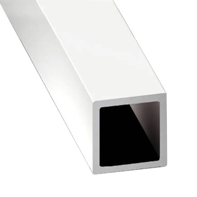 pulgada Viaje Florecer Perfil forma cuadrada de aluminio blanco, Alt.2 x An.2 x L.200 cm | Leroy  Merlin