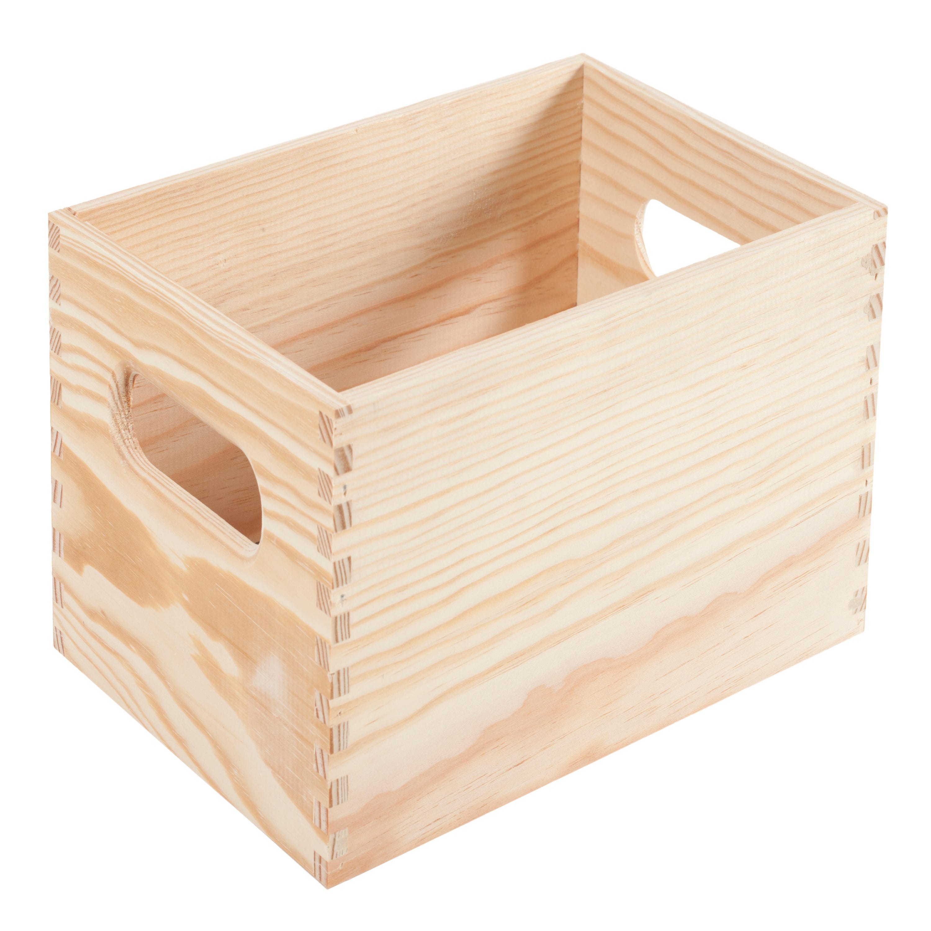Caja de madera pequeña Marrón natural