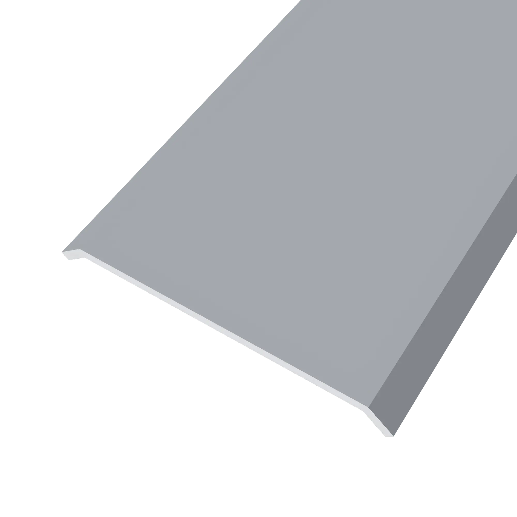 Perfil de acabado de acero inoxidable gris / plata 166 cm