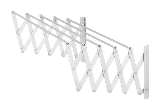 Señuelo madre Levántate Tendedero barras extensible para pared de acero de 13x101x3 cm | Leroy  Merlin
