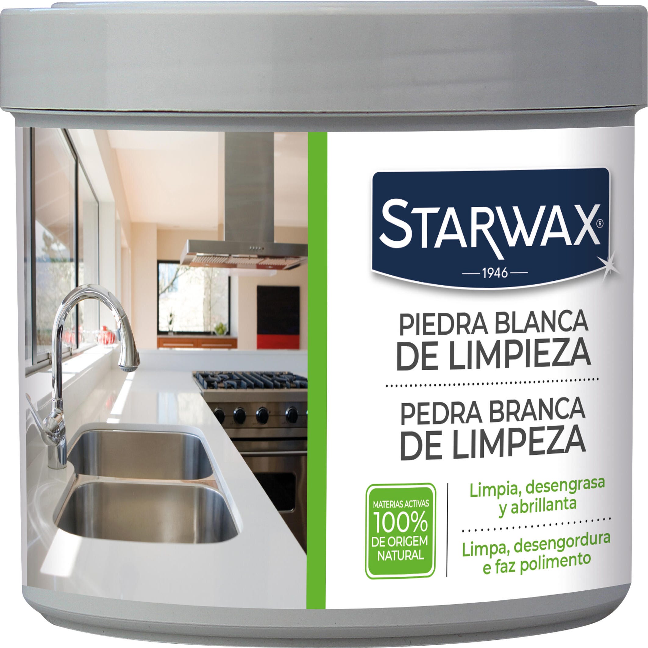 Starwax 30600 piedra de limpieza Blanca 100% de origen natural – Juego de 4  : : Salud y cuidado personal