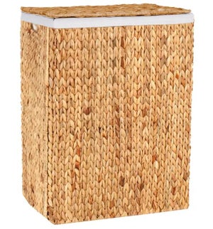 Cesta plegable de madera de bambú, cesta de lavandería plegable con marco  en X de madera, organizador clasificador de ropa con bolsa de lona de lino