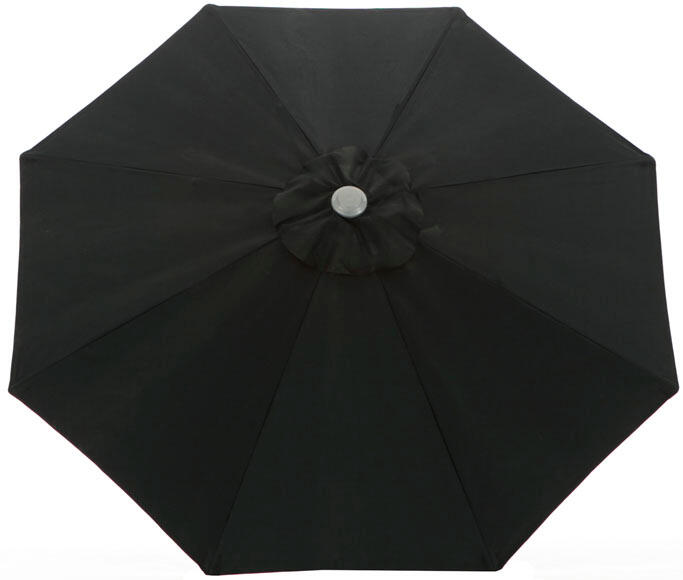 Toldo para parasol de poliéster negro de 250x250 cm