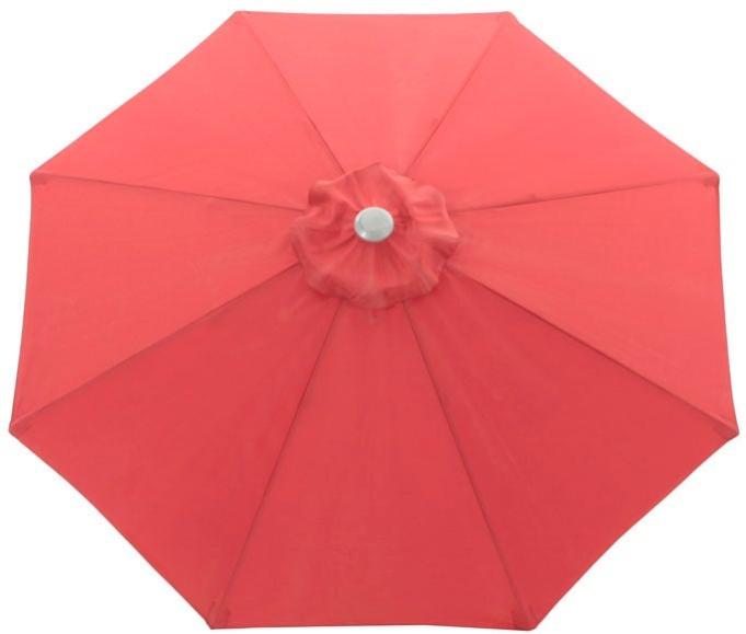 Toldo para parasol de poliéster rojo de 250x250 cm