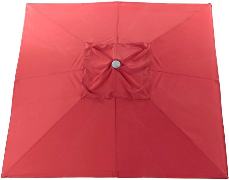 Toldo para parasol de poliéster rojo de 3x3 m