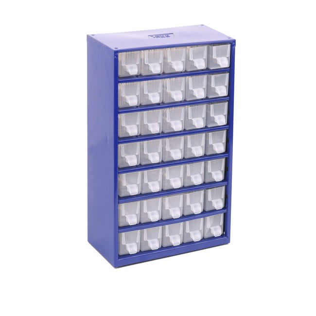 Necesario Oxido Apariencia Organizador de tornillos de metal con 35 cajones de 32.8x30.5x14.5 cm |  Leroy Merlin
