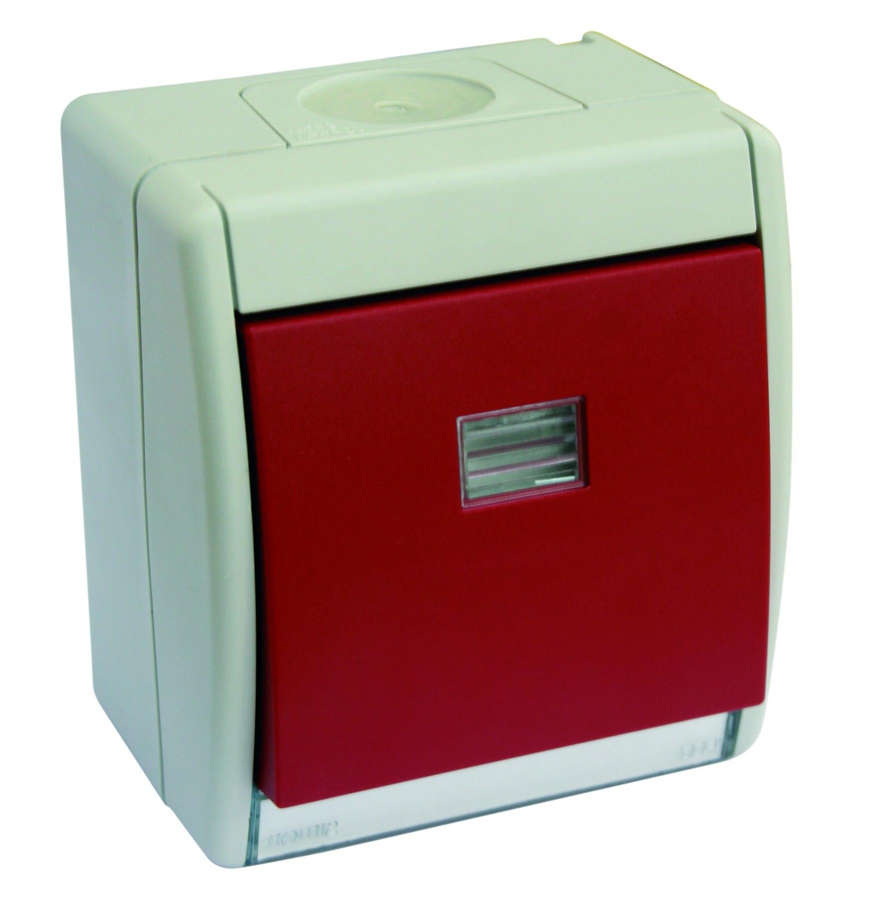 Interruptor doble SIMON Aqua rojo