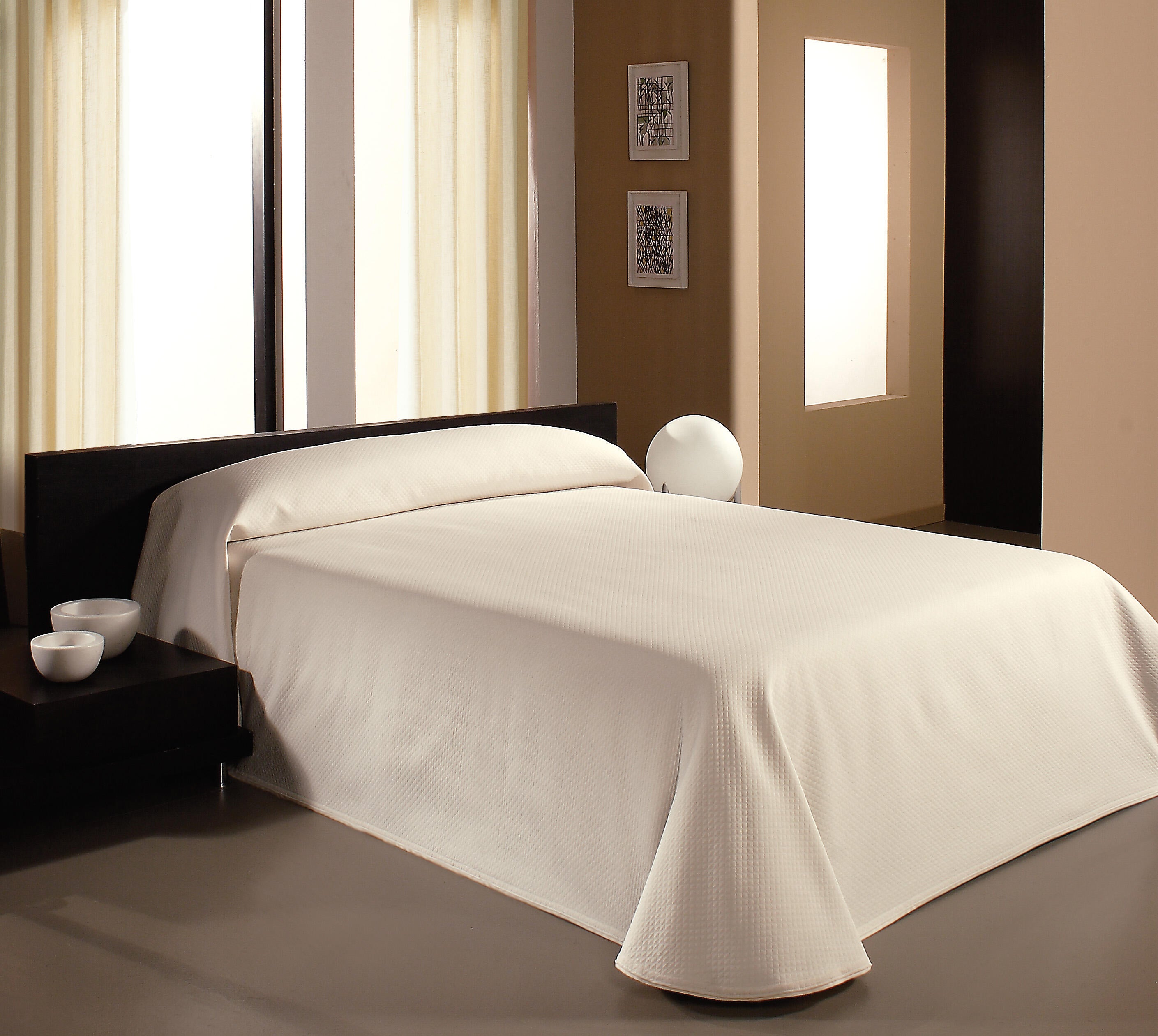 Colcha de cama capa pike beige para cama 90 cm