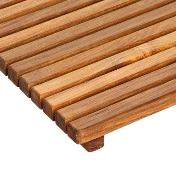 Tarima de ducha rectangular bambú 40x 64 cm