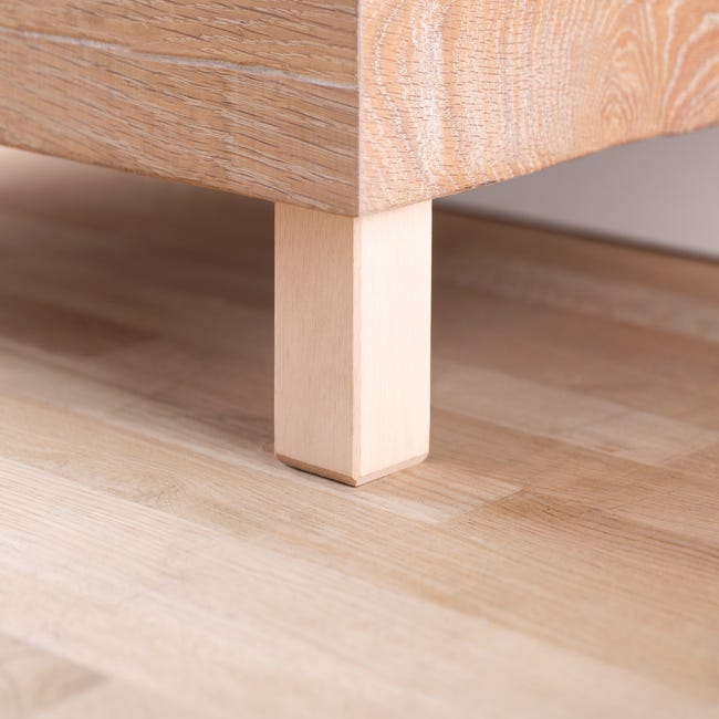 Pata fija de madera para mueble 8 cm