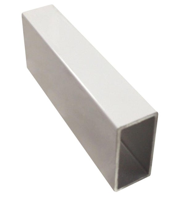 Perfil rectangular de aluminio 4 x 200 cm blanco | Leroy Merlin