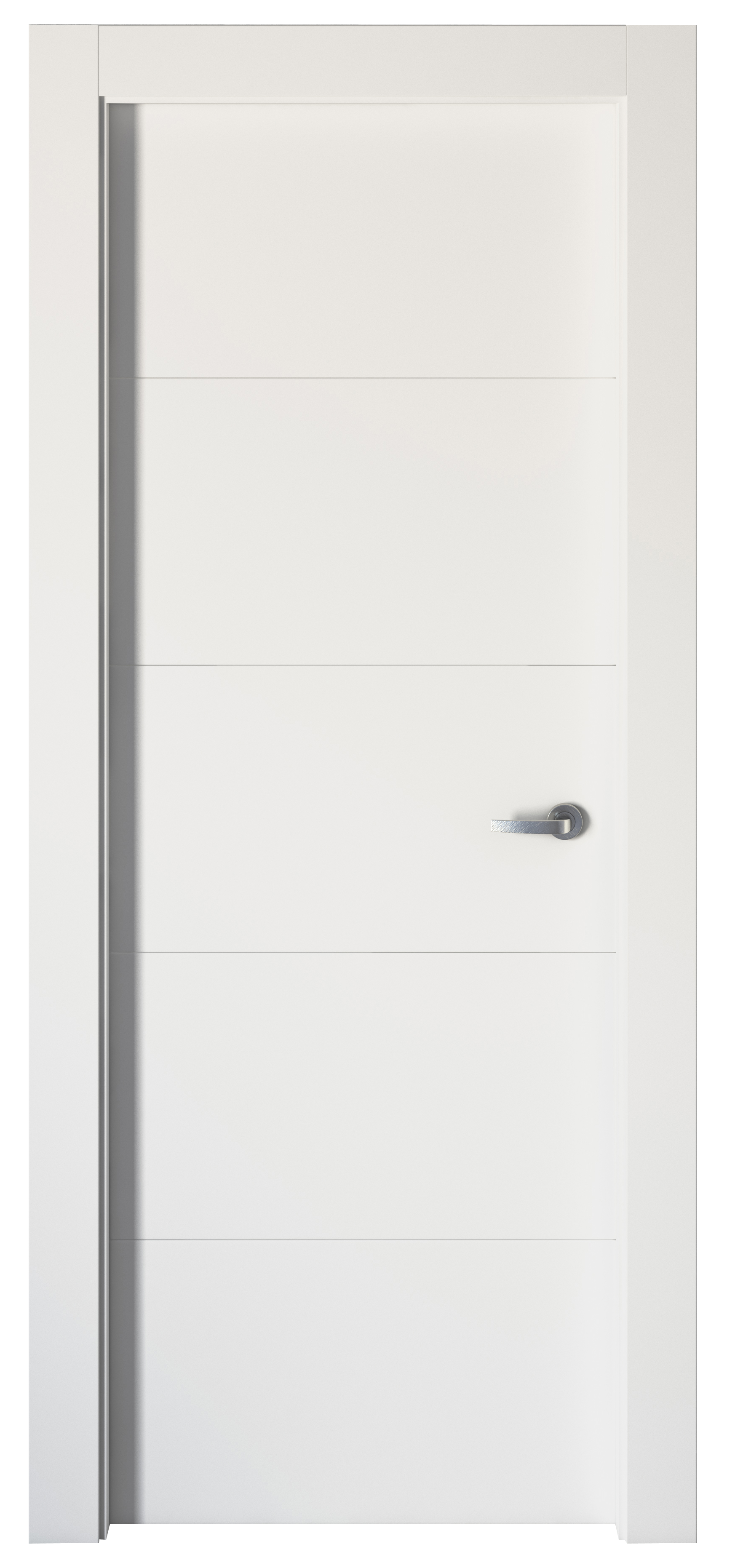 Puerta abatible en block lucerna blanca de apertura izquierda de 72.5 cm