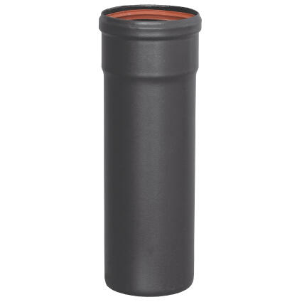 Tubo pellet vitrificado negro 100 mm de ø 0,50 cm