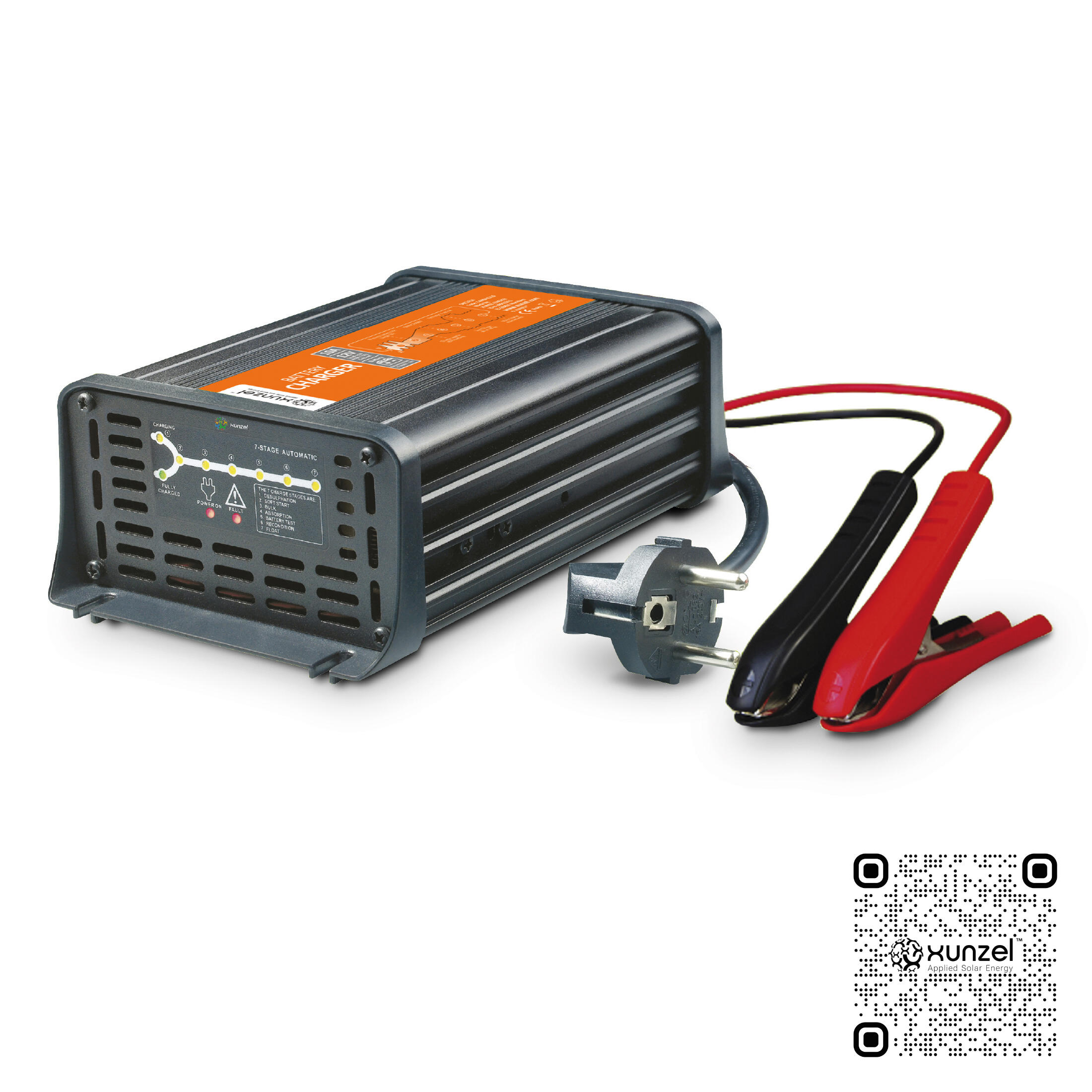 Cargador de baterías automático de 7 etapas y digital dbc-xunzel-12v-10a