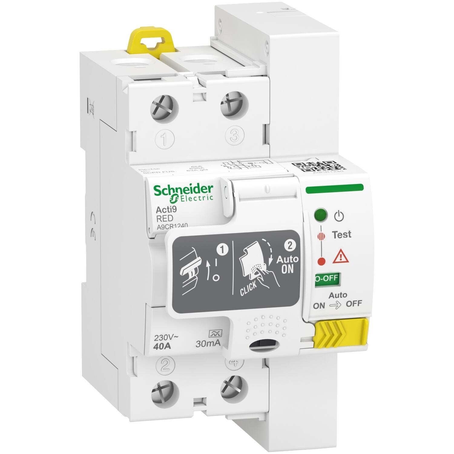 Diferencial bipolar rearmable schneider electric 40a