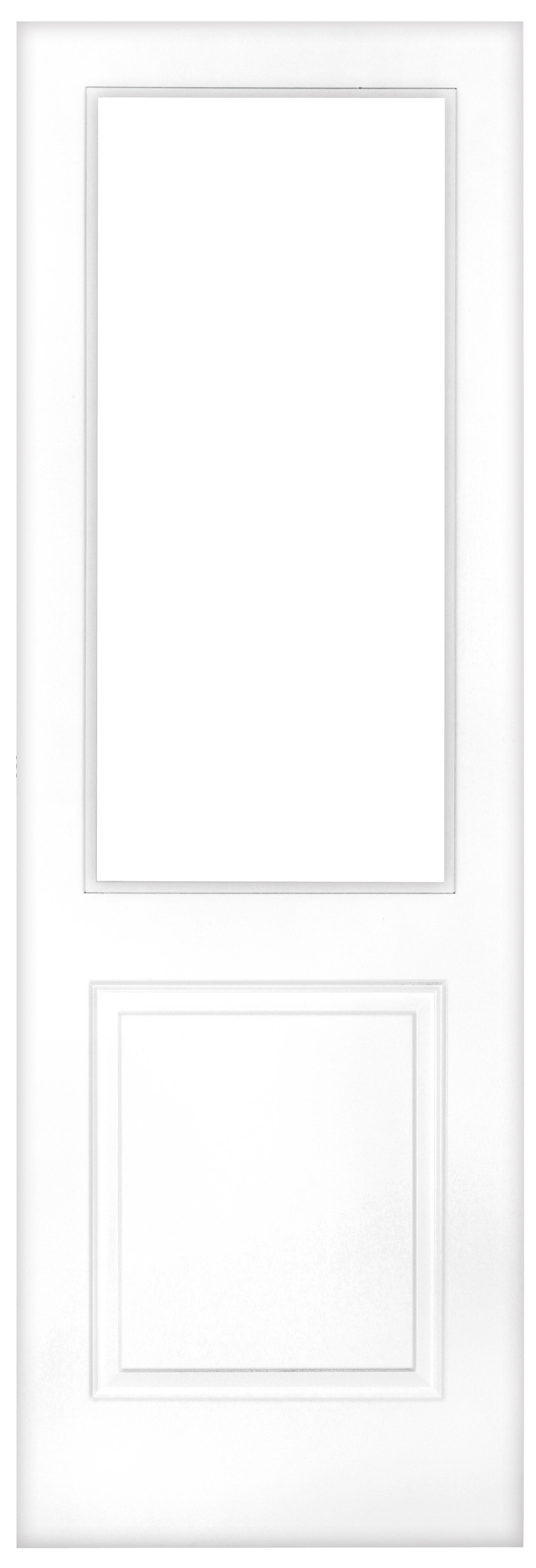 Puerta corredera con cristal bonn blanco de 82.5 cm