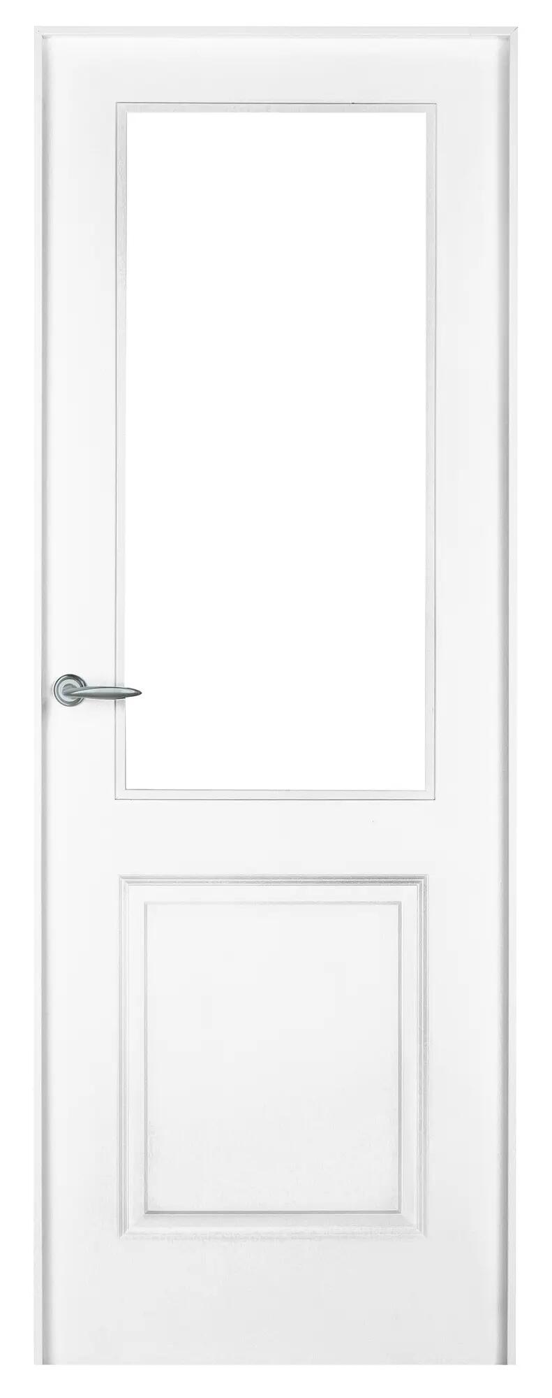 Puerta bonn blanco apertura izquierda con cristal 82.5cm