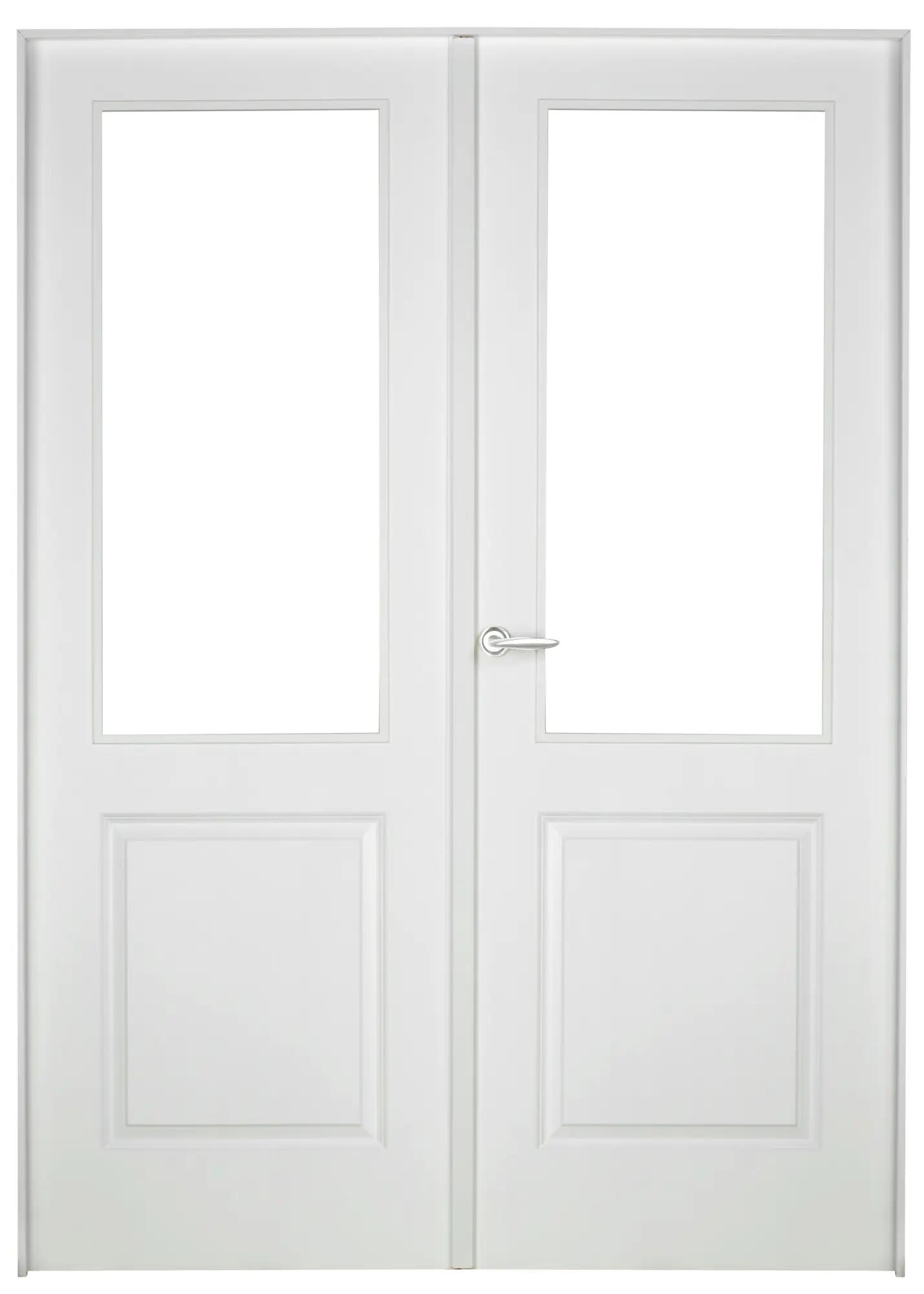 Puerta bonn blanco apertura derecha con cristal 125cm