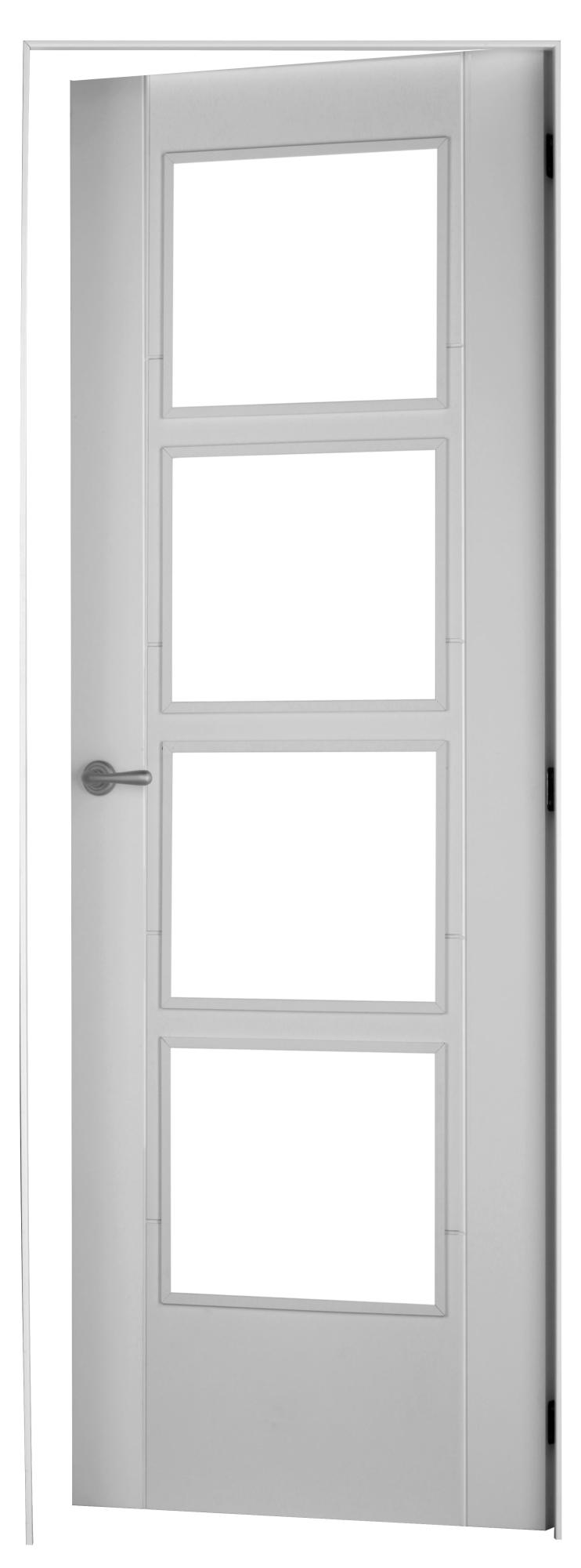 Puerta noruega blanco apertura derecha con cristal 82.5cm de la marca ARTENS